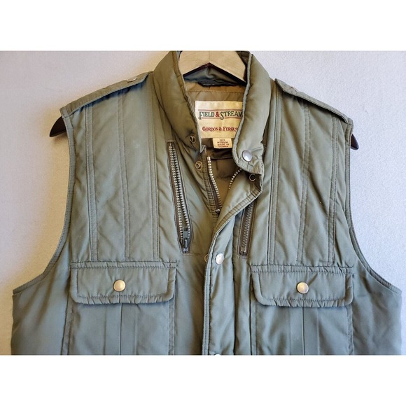 Vtg M Hunting Puffer Vest Field & Stream Gordon & Ferguson Fishing/Hiking Green - Picture 2 of 7